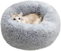 Dog Bed for Small Dogs & Cats, 24 Inch Medium Fluffy Washable Donut Bed