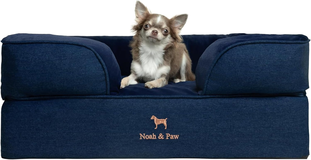 NOAH & PAW Dog Bed, Orthopedic Memory Cooling Foam (2X Base) 28x23x11in