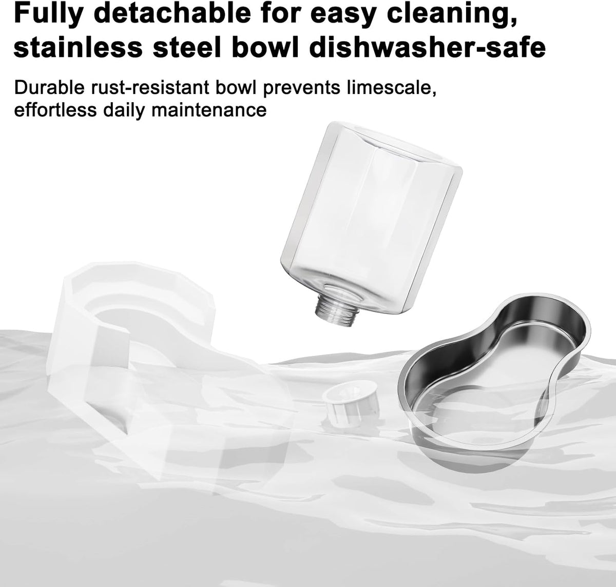 Sfozstra 4L Stainless Steel Gravity Water Dispenser:Cat Bowl