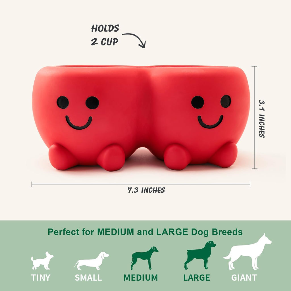 Slow Feeder Dog Lick Bowl, Natural Rubber Freeze Dog Lick Mat Toy