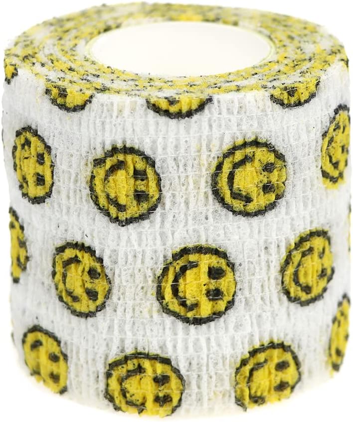 Self Adhesive Bandage Wrap Animal Cohesive Bandage Self Adherent Wrap First Aid Tape for Dogs Cats Horses Birds & Wrist Healing Ankle Sprain (2 Inch Sunshine Set 6 Rolls)