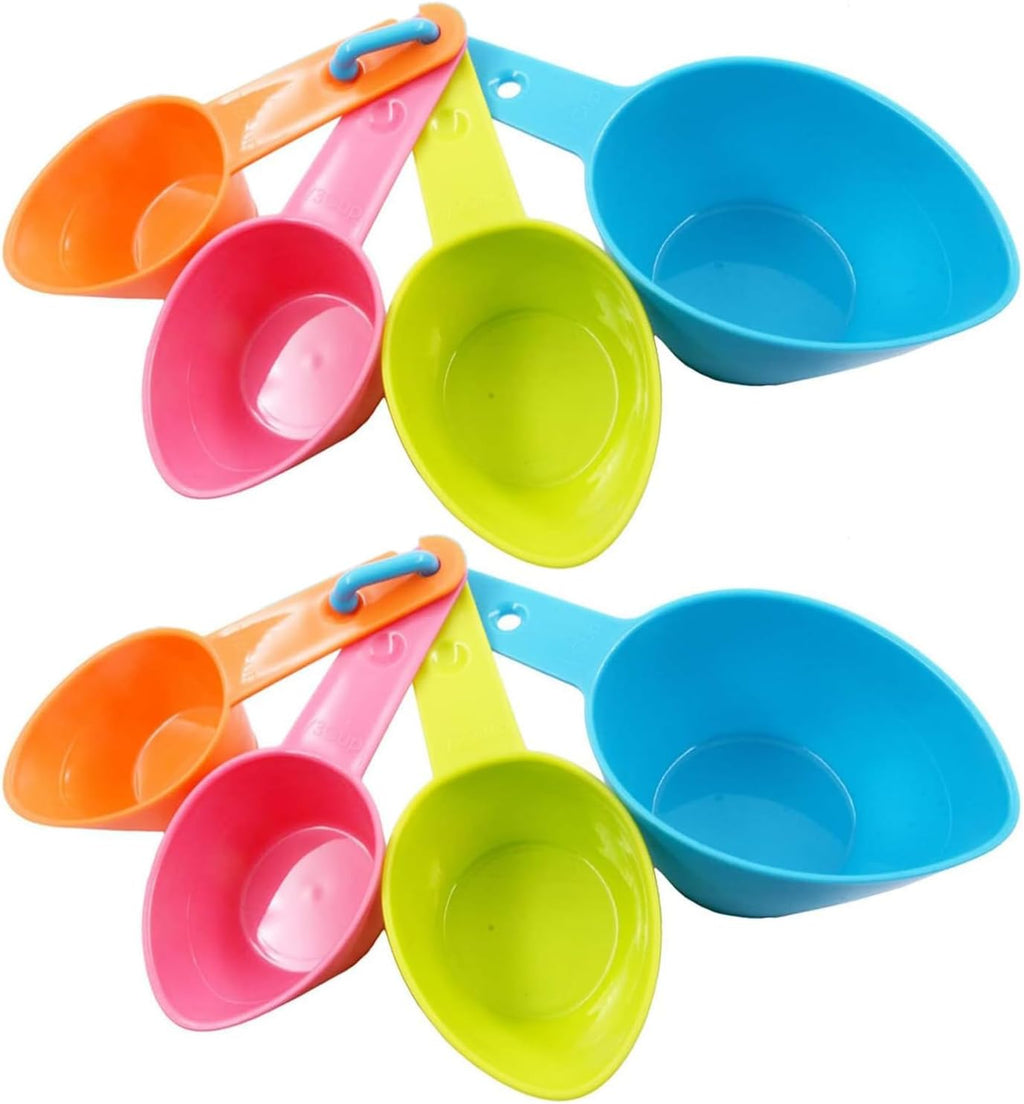 HINMAY Pet Food Scoops Plastic Measuring Cups Set, Set of 2