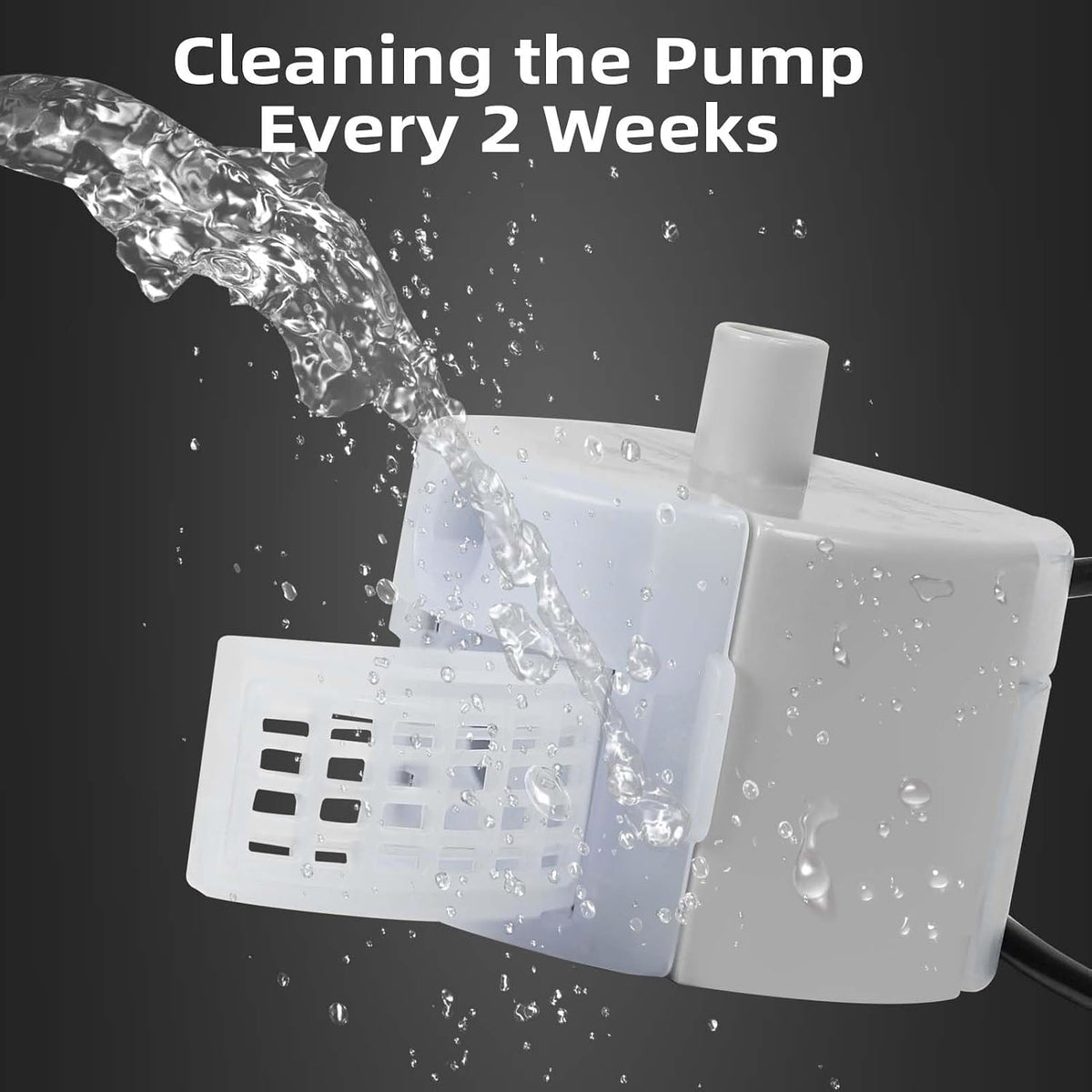 Ultra-Quiet Replacement Pump for Stainless Steel Cat Water Fountains - SMA-800 Motor - Safe and Easy to Clean with Low Voltage DC 5V and USB Cable (Pump) (Side Pump+Brush)