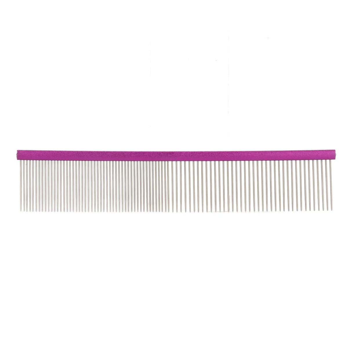 Greyhound Comb For Dogs, Metal Dog Comb Dog Combs with Rounded Ends Dog Comb Cat Comb For Removing and Knots Grooming Tool For Long Short Haired Dog (Purple 19cm/7.5in)