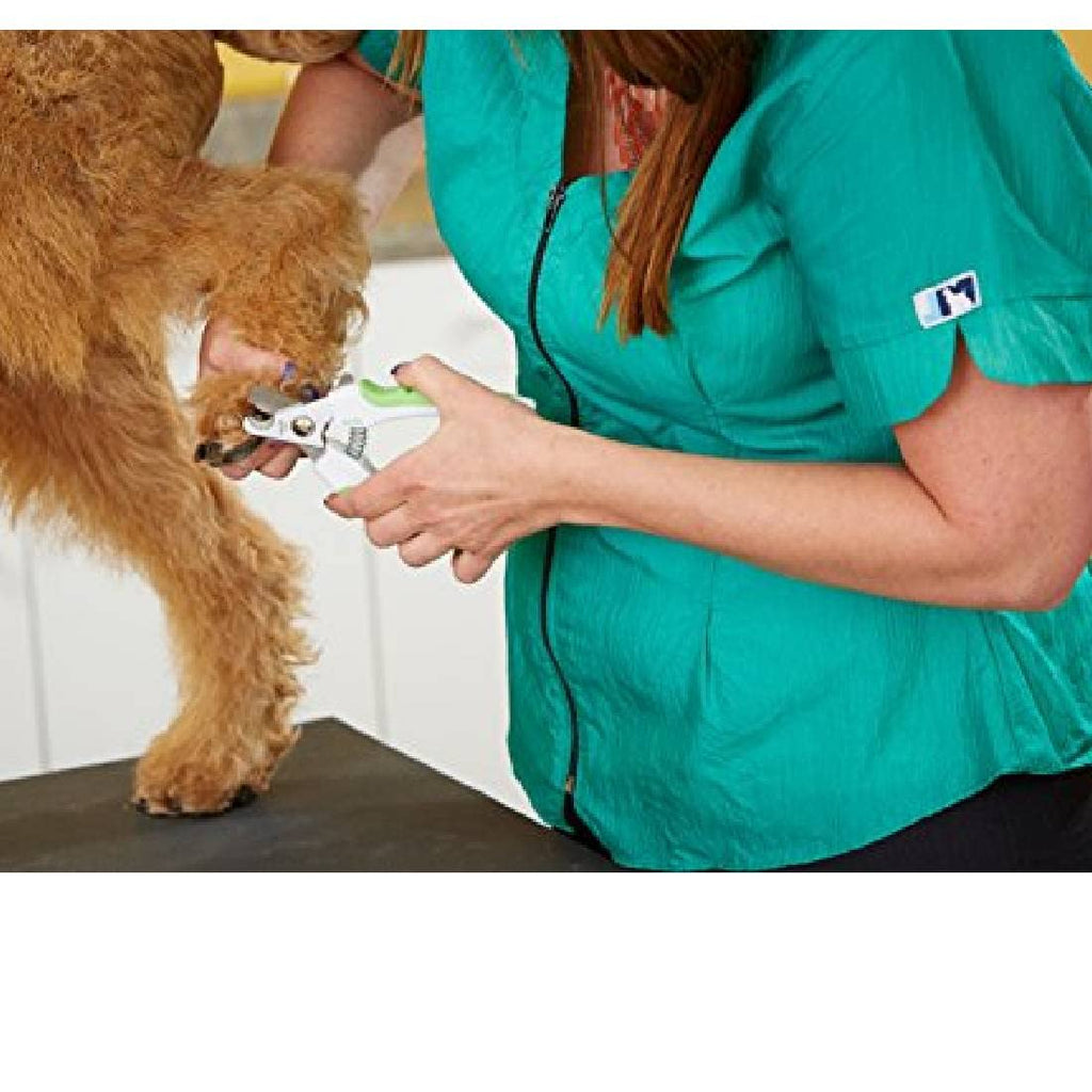 Andis 65700 Animal Nail Cutter for Small Breeds - Stainless Steel Blades with Sharp Efficiency - Designed for Repeated Use & Recommended by Pet Trainers – Medium Size & White/Green