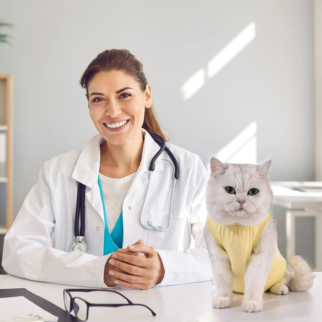 Avont Cat Recovery Suit - Kitten Onesie for Cats After Surgery