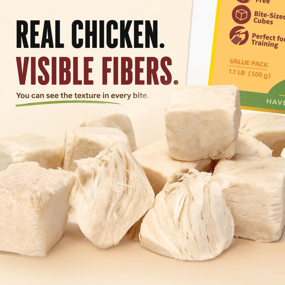 OPET Freeze-Dried Chicken Treats for Dogs & Cats, Single Ingredient, 1.1lb