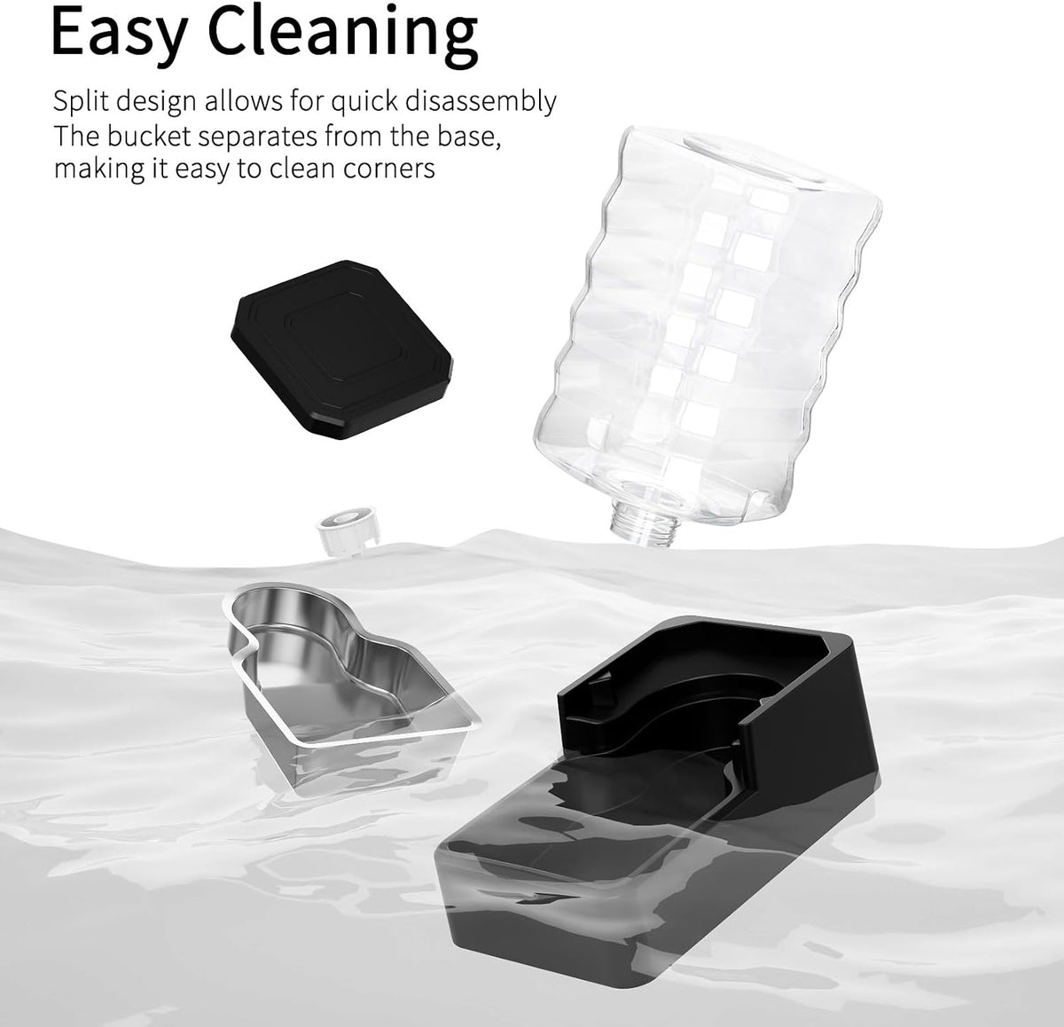 RIZZARI 2.1 Gallon Gravity Dog Water Dispenser:Filter-Free for Busy Homes