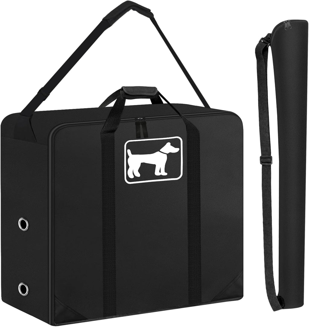 SIRUITON Thick 600D Dog Playpen Storage Bag Fits 24" H 8 Panels & 9 Stakes