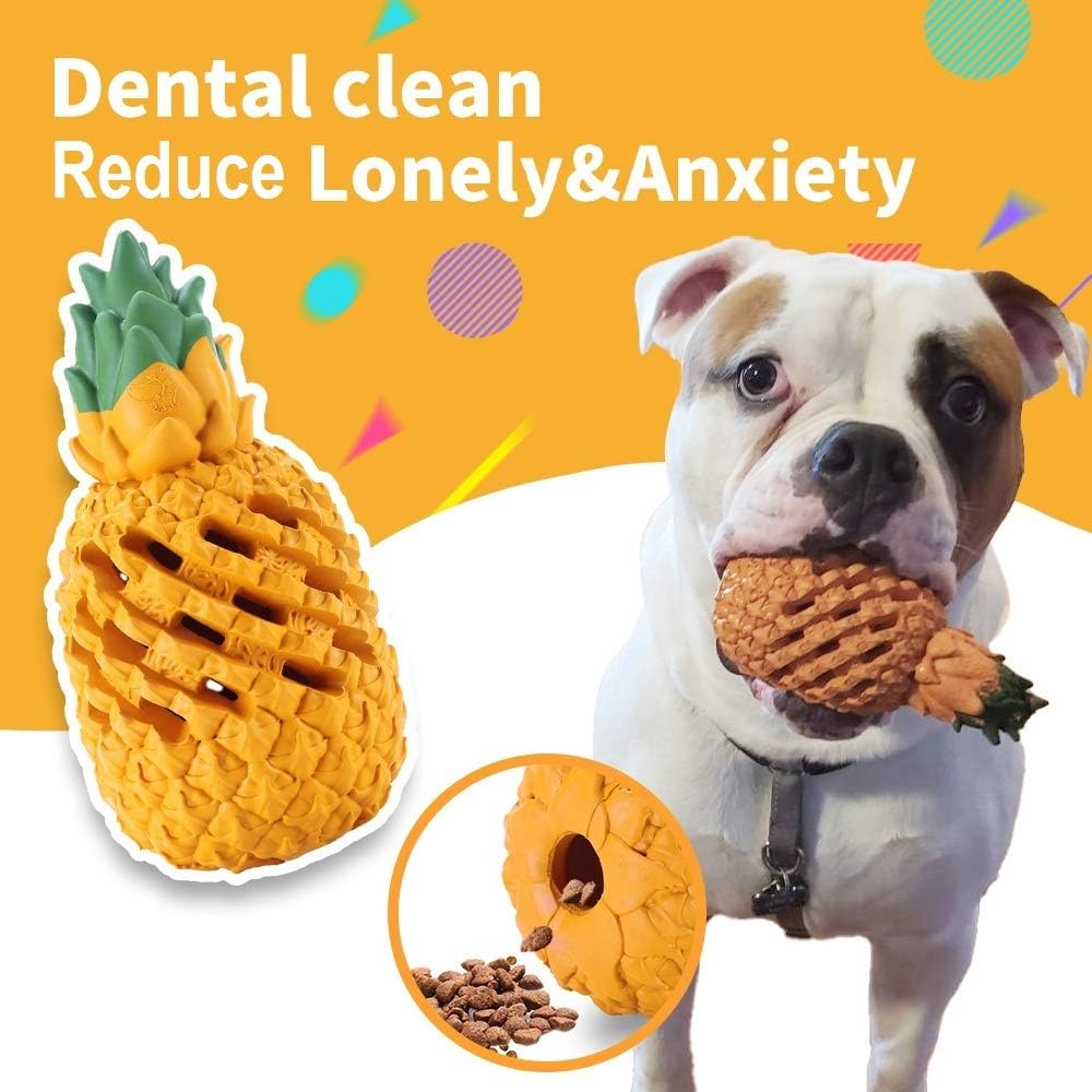 Pineapple Dog Toys for Large Dogs Puppy, Dog Chew Toys for Small Medium Dogs to Keep Them Busy, Interactive Dog Toys Tough Dog Puzzle Toys Treat Dispensing Durable Dog Dental Chew