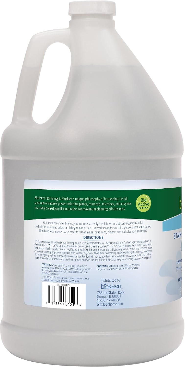 Biokleen Bac Out Enzyme Cleaner, Stain & Pet Odor Eliminator, Unscented