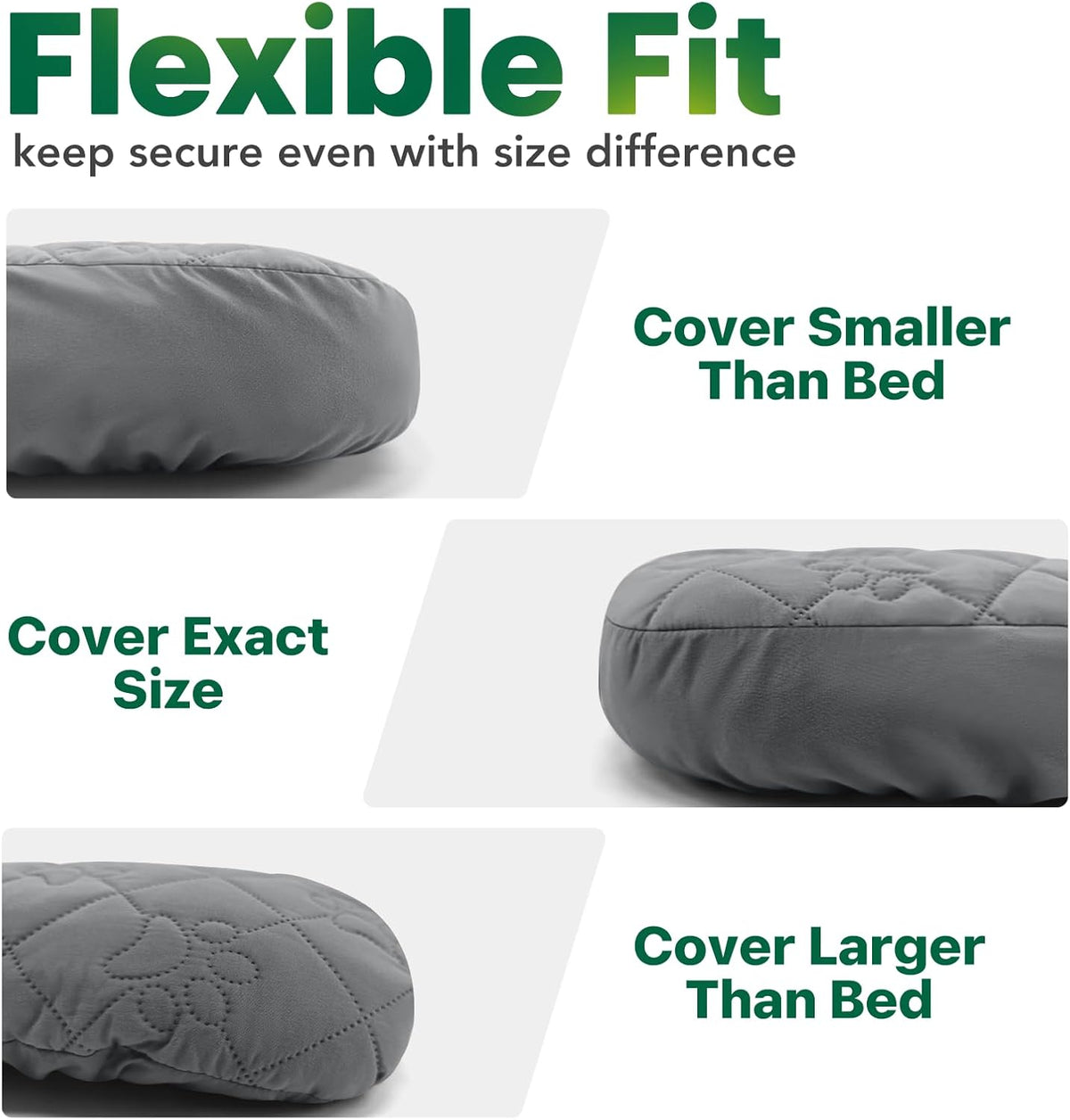 PAWFINITY Small Waterproof Dog Bed Cover Replacement, Fitted Sheet Washable