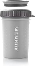 Dexas Lidded MudBuster Medium Dog Paw Cleaner, Light Gray, Fits 1.5"-2.5" Wide Paws, Gentle Silicone Bristles for Quick, Easy Cleaning 