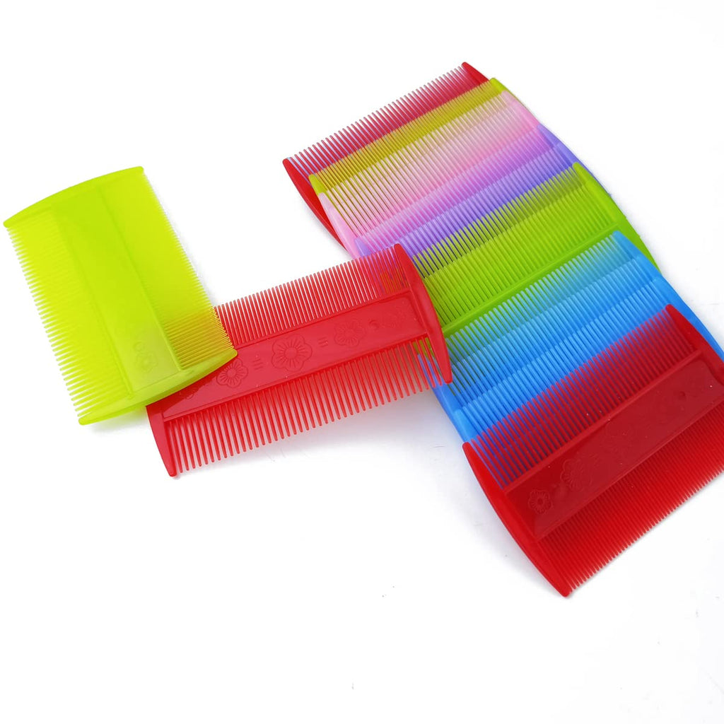 NSBELL 20PCS Comb for Cats, Lice Comb for Dogs, Double Sided Cat Comb for Short Hair of Pets or Humans (Assorted Colors)