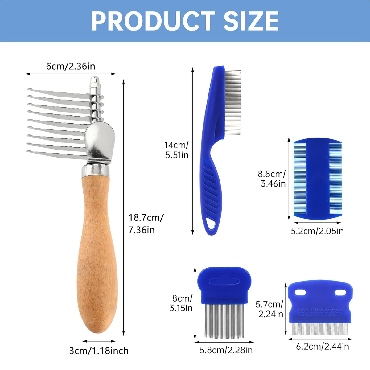 Dematting Comb for Dogs, Flea Combs for Cats