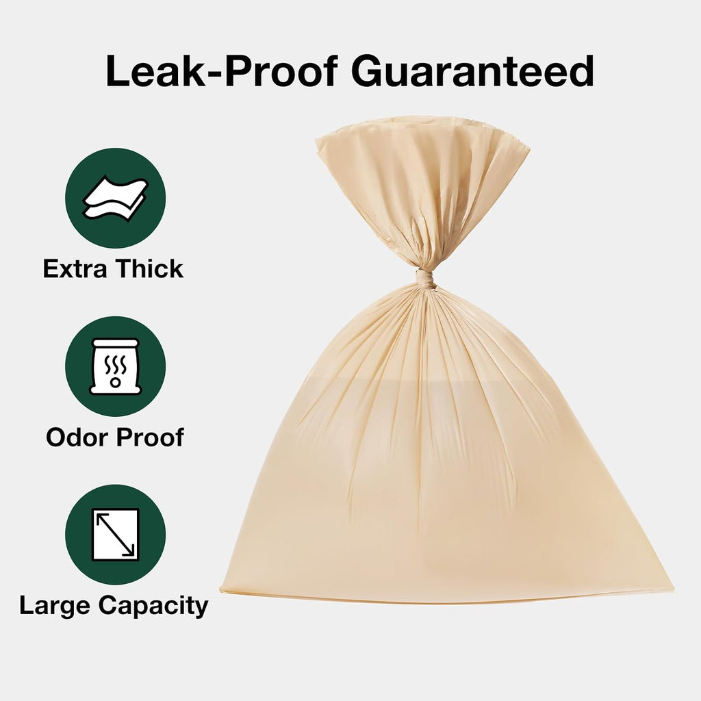 VETRESKA Dog Poop Bags Dispenser with 105 Bags, Leak Proof and Extra Thick | Pet Waste Bags for Dog Walking and Cat Litter, Sandalwood & Almond Scented