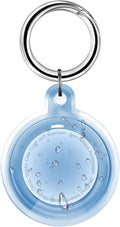 IPX8 Waterproof for Airtag Holder, for Apple for Airtags with Keychain, for Air Tag Case for Luggage, Dog Collar, Keys, Anti-Scratch Full Body Protective for Air Tags Holder（Blue）