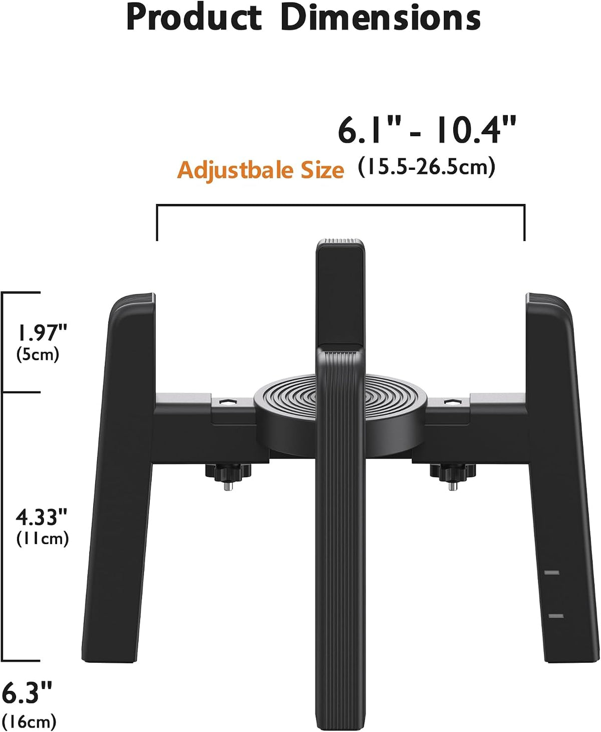 Dog Bowl Stand with Adjustable Width [Stand Only] | Elevated Pet Water & Food Bowl for Medium Dogs, Stable and Anti-Slip Raised Bowl