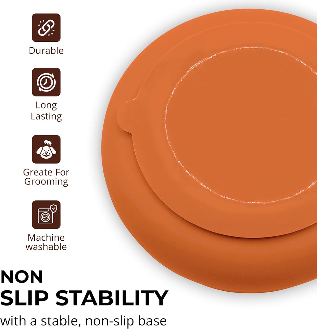 Silicone Slow Feeder Dog Bowls for Small Dogs & Puppies, Slow Eating Bowl