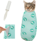 Supet Cat Grooming Wrap for Nail Trimming, Self-Adherent Calm Cat Swaddle