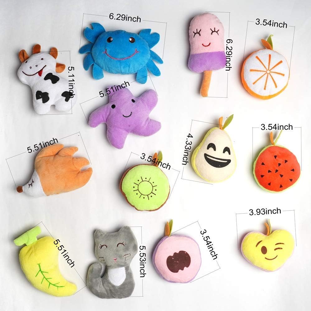 HDMOTU Pack of 26 Soft Small Medium Dog Squeaky Toys,Cute Puppy Favorite Comfortable Squeakers Toy,Multicolored for Puppy | Cute Puppy Favorite, Dog Comfortable Plus Chew Squeakers Toy, For Puppy