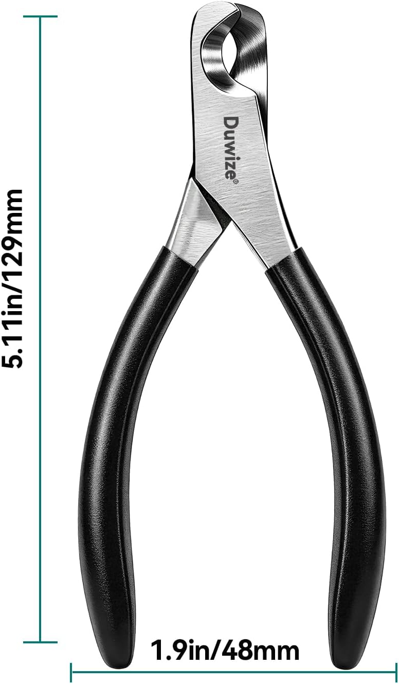 Dog Nail Clippers - All-Steel Material, Large Opening, New Non-Slip Rubberized Handle, Built-in Spring, No Fur Pinch, Professional Pet Nail Trimmers for Small to Medium Dogs and Cats (Black)
