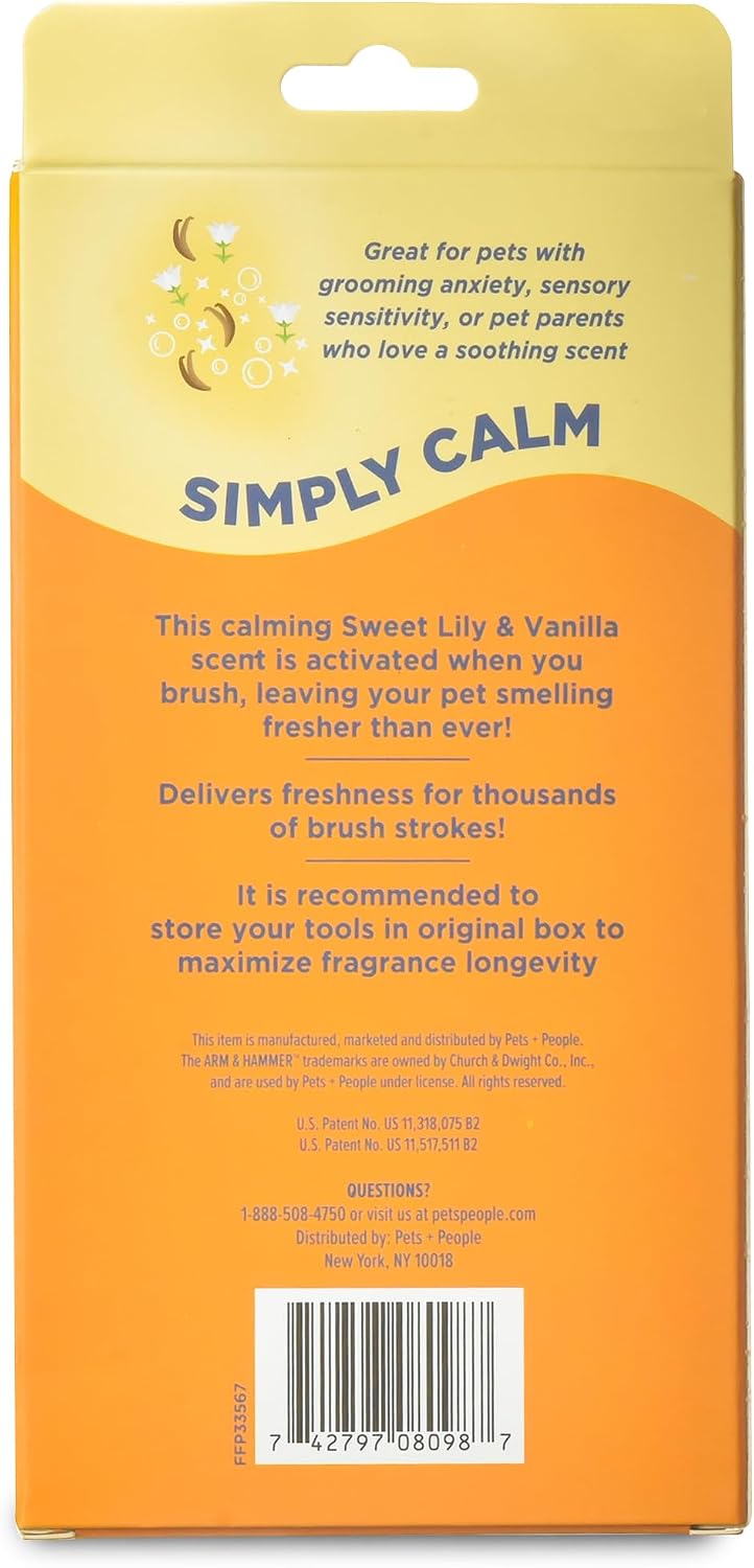 Arm & Hammer Deodorizing Slicker Dog Brush, Sweet Lily & Vanilla Scent
