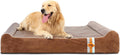 Laifug Orthopedic Dog Bed, Brown 50''x36''x10'', Memory Foam