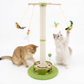 Tall Cat Scratching Post with Cat Puzzle Toys, Interactive Cat Toys