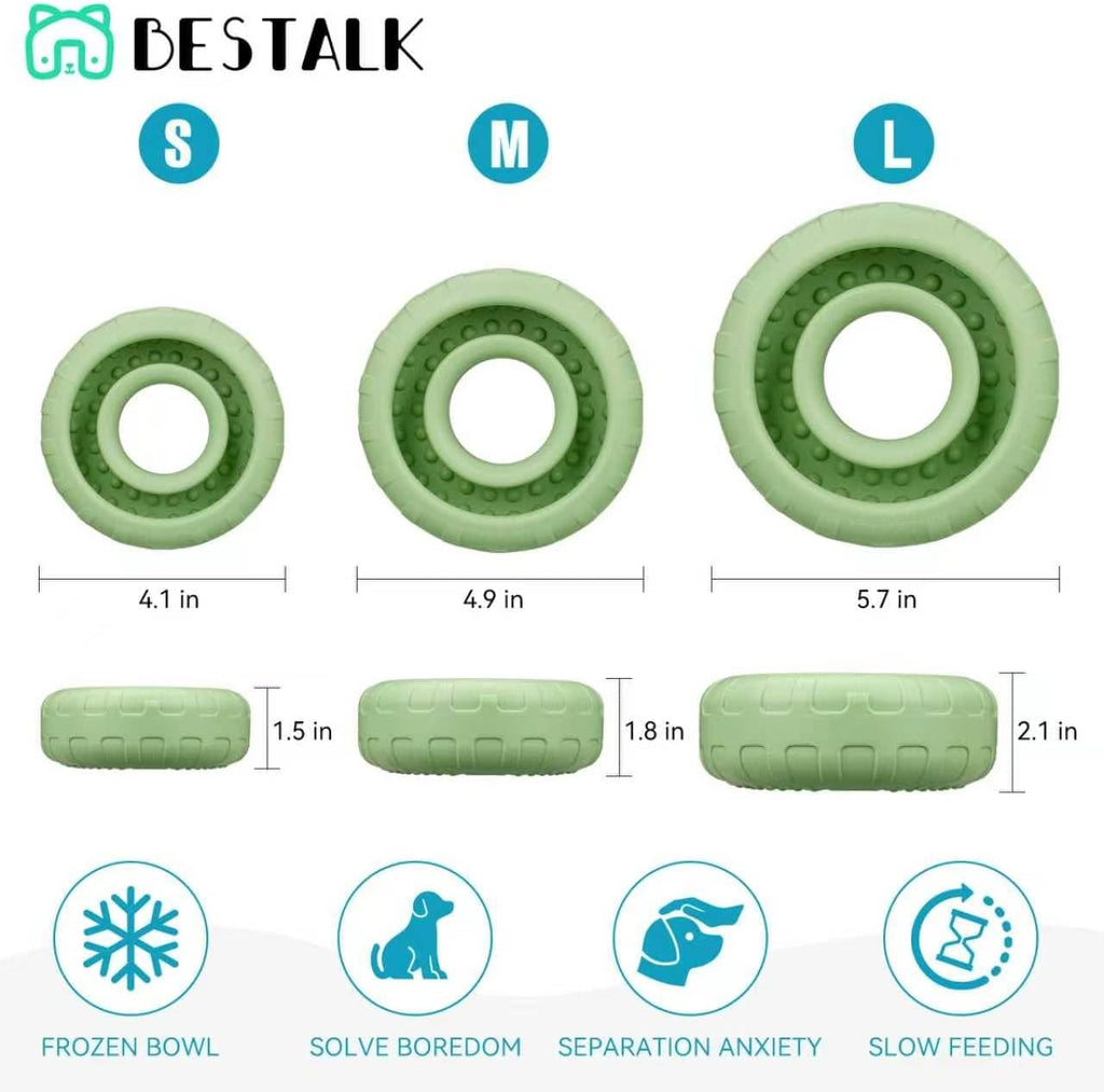 Dog Enrichment Lick Bowl, Bestalk Slow Feeder Lick Mat for Dogs, Freeze Puzzle Licking Bowl for Anxiety Relief, BPA Free Silicone, Dishwasher Safe(Green,M)