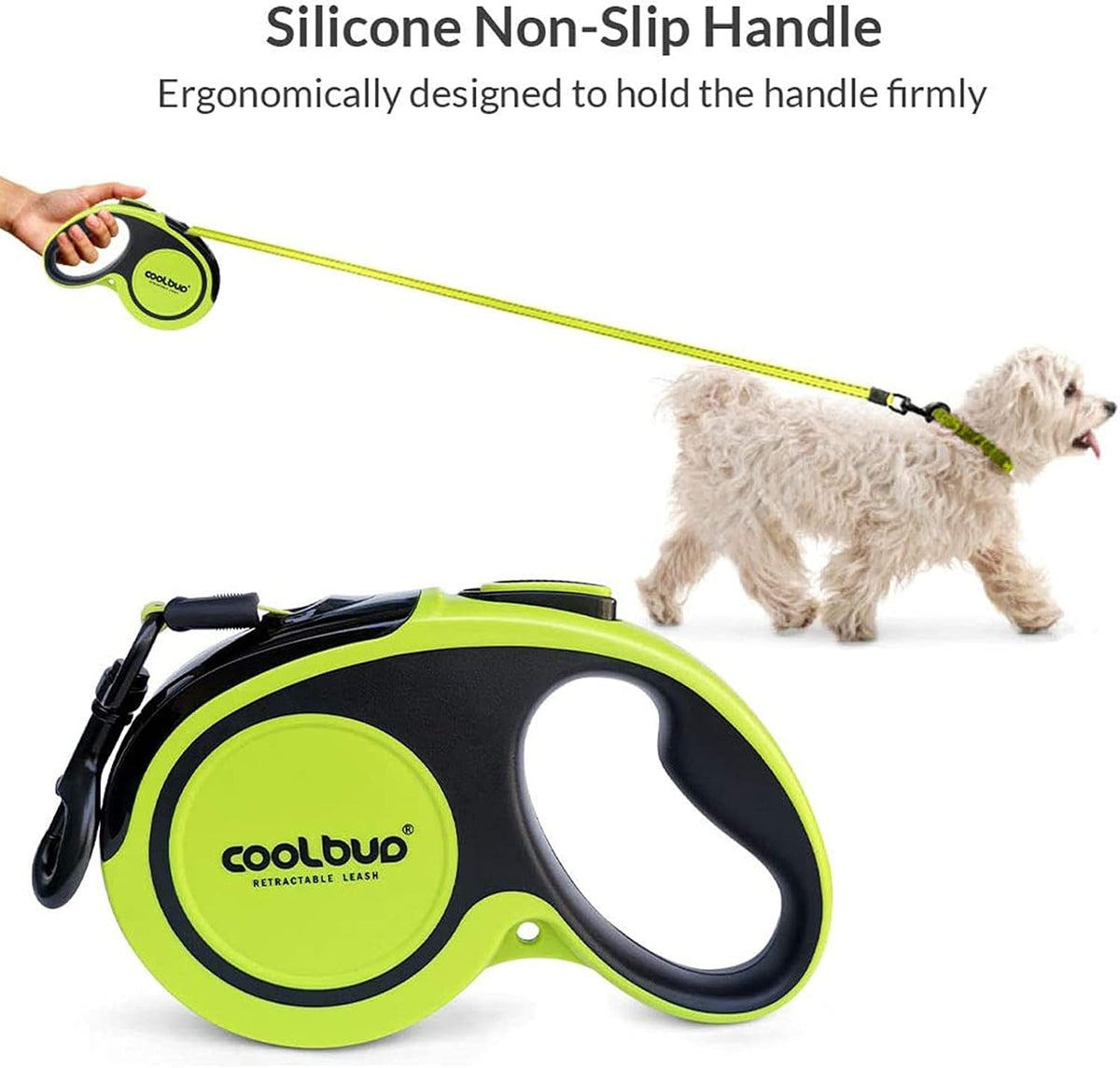 360° Tangle-Free,Heavy Duty Retractable Dog Leash with Anti-Slip Handle