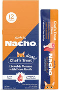 Made by Nacho Lickable Cat Treats Mousse Tubes 12 Count with Bone Broth Chicken and Tuna Recipe (.5 oz) No Grains, Corn, Wheat or Soy
