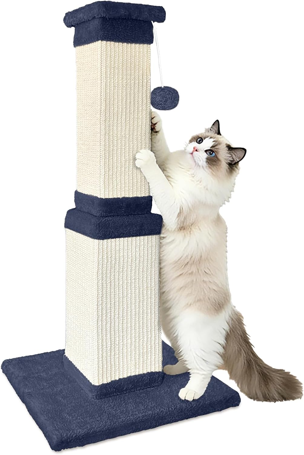 Cat Scratching Post for Indoor Cats, 32Inch Sisal Cat Scratcher