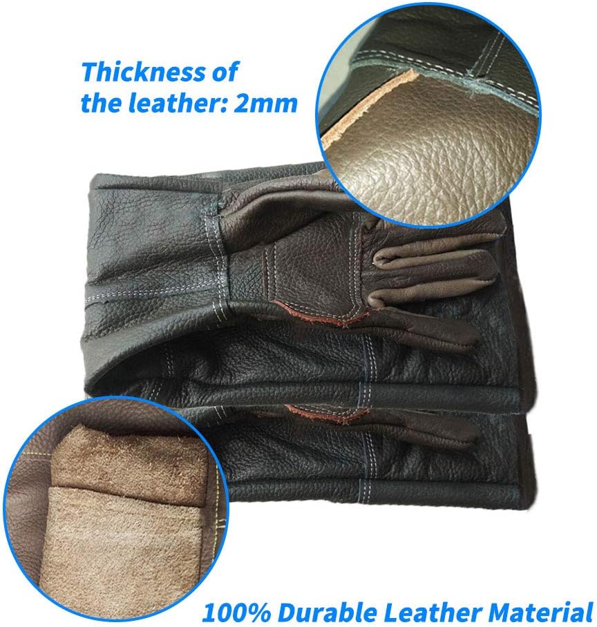 YBB Waterproof Animal Handling Gloves, Anti-Scratch/Bite Protective Long Gloves for Pet Cat Bathing Dog Bird(M)