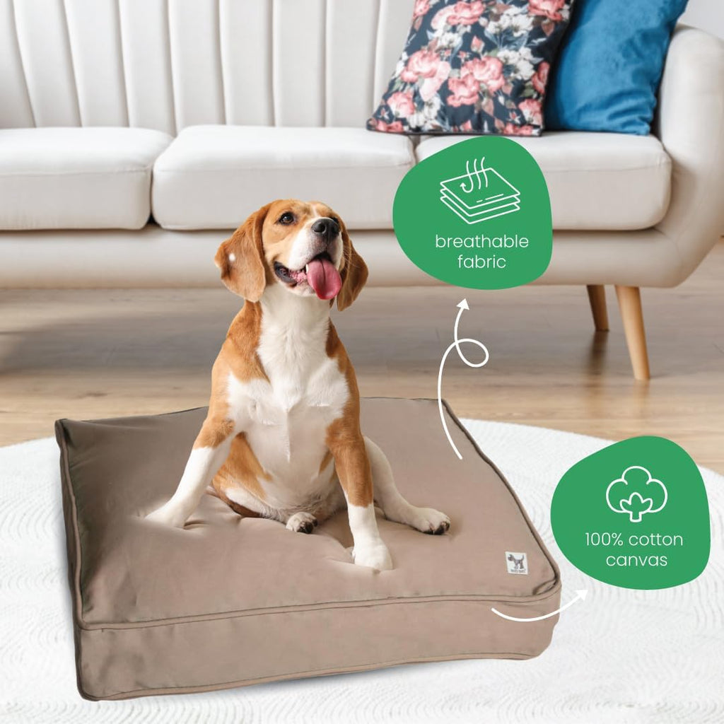 Molly Mutt Tan Dog Bed Cover, Non-Toxic & 100% Cotton, 36"x45"x5"