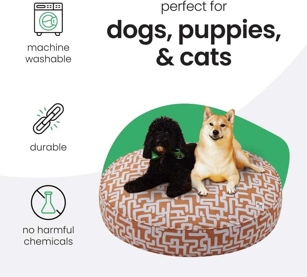 Molly Mutt Hypnotize Dog Bed Duvet Cover, GOTS-Certified 100% Organic Cotton Canvas Cover for Dog, Puppy, or Cat Bed, Durable, Washable, and Free of Harmful Chemicals, Round, 36"x5"
