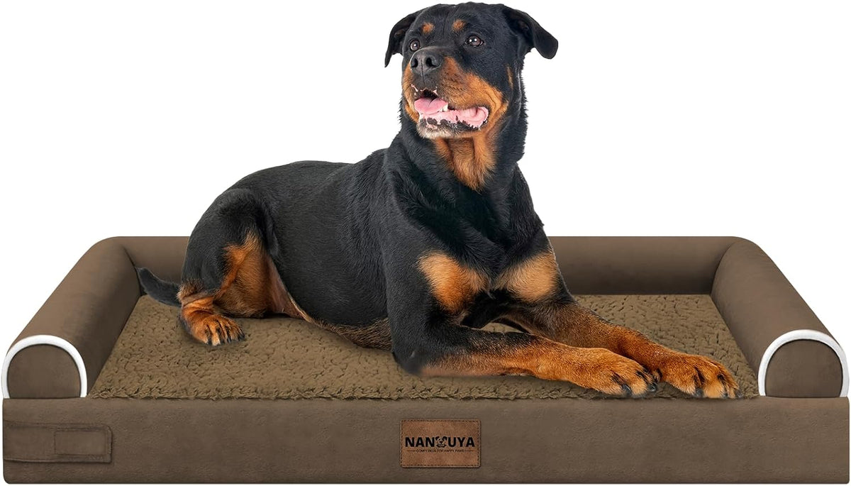 NANUYA Orthopedic Dog Bed for XX-Large Dogs, 44 x 34 Inch, Dark Coffee