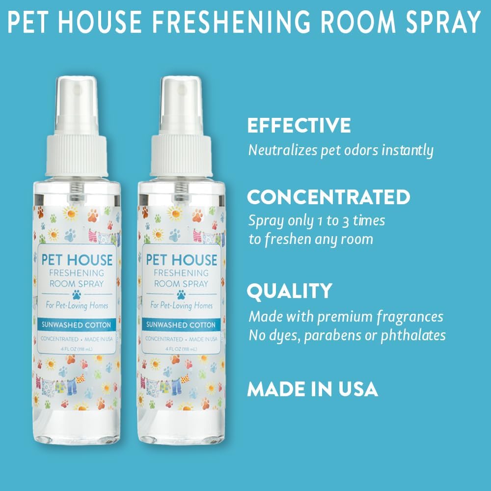Sunwashed Cotton Concentrated Room Spray for Pet Odor, Pack of 2