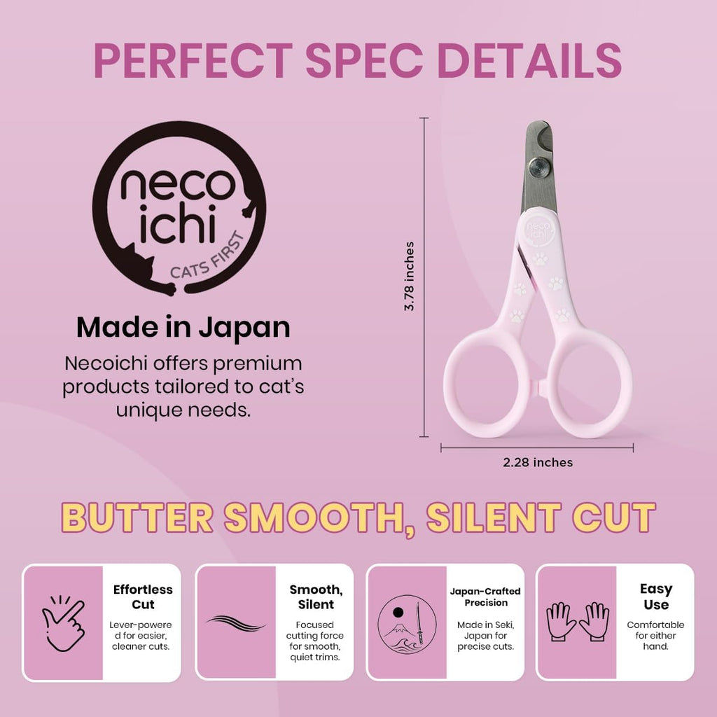 Necoichi Purrcision Stainless Steel Cat Nail Clipper, Made in Japan (Lilac)