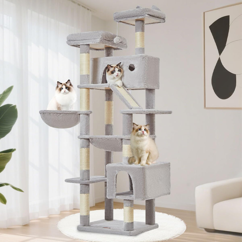 Taoqimiao Cat Tree, 71 in Extra Large Cat Tower for Inddor Cats, MS026LW