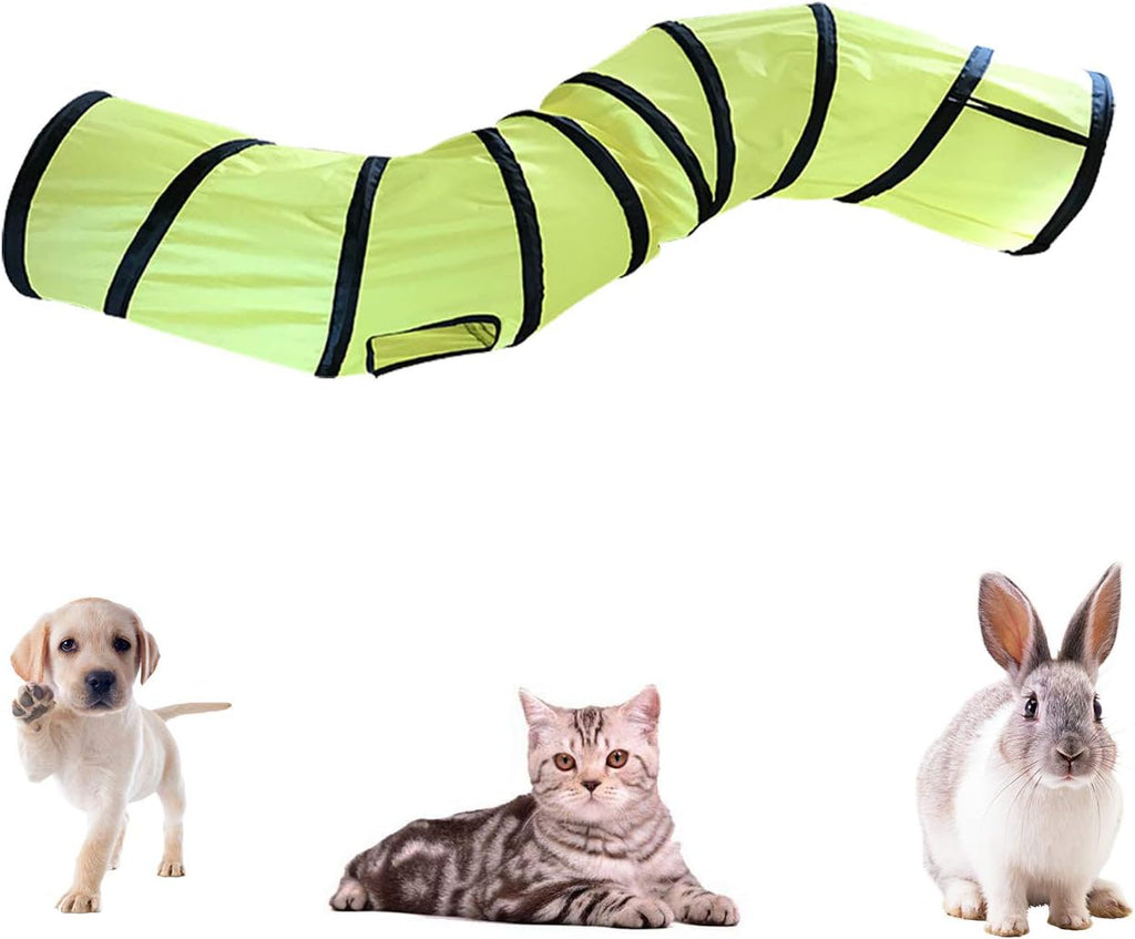 iCAGY Cat Tunnel Toys for Indoor Cats Kittens Rabbits, Pet Toy Play Tunnels