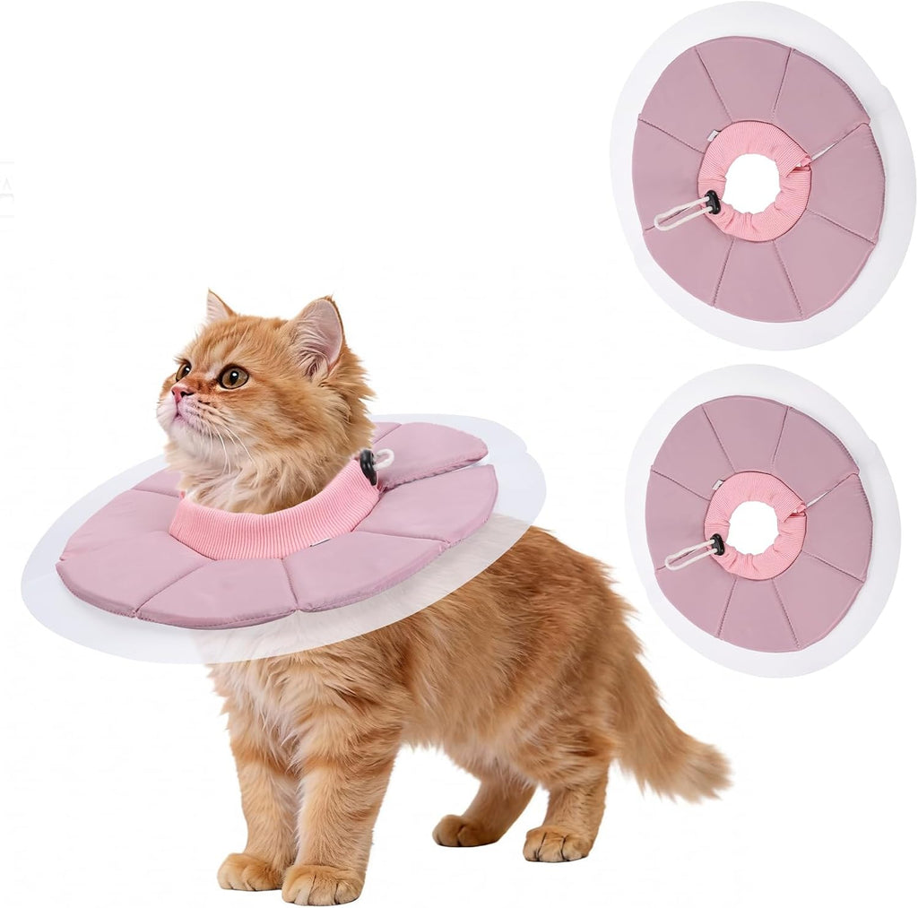 Elizabethan Collar, Cat Cone Collar Pet Cones, S/M, Pink, 2 Pcs