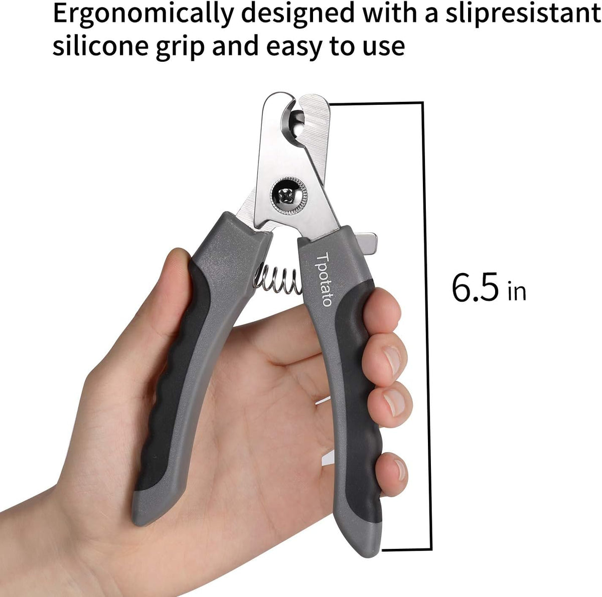 Tpotato Dog Nail Clippers,Dog Nail Trimmers for Large Breed Dog with Quick Sensor,Safari Professional Cat Nail Clipper with Safety Guard and Nail File.