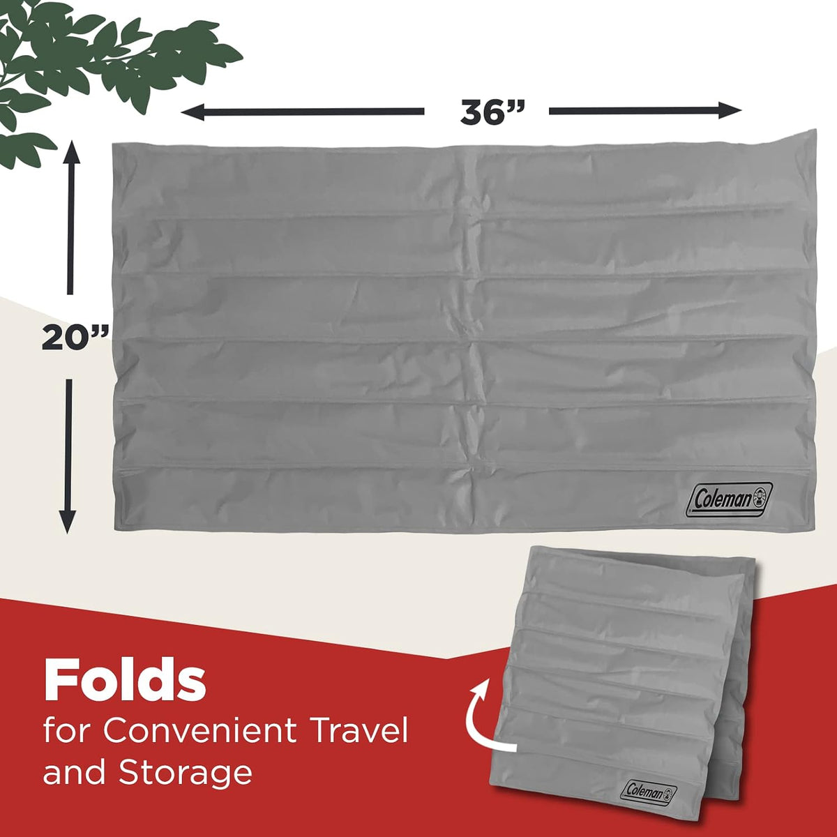 Coleman Comfort Cooling Gel Pet Pad Mat in Large 20”x36”, for Large Pets (Silver)