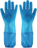 Pet Grooming Glove, Gentle Dog Bathing Shampoo Brush Massage Mitt, Deshedding for Dogs Cats Rabbits Horses 2-Pack (Blue)
