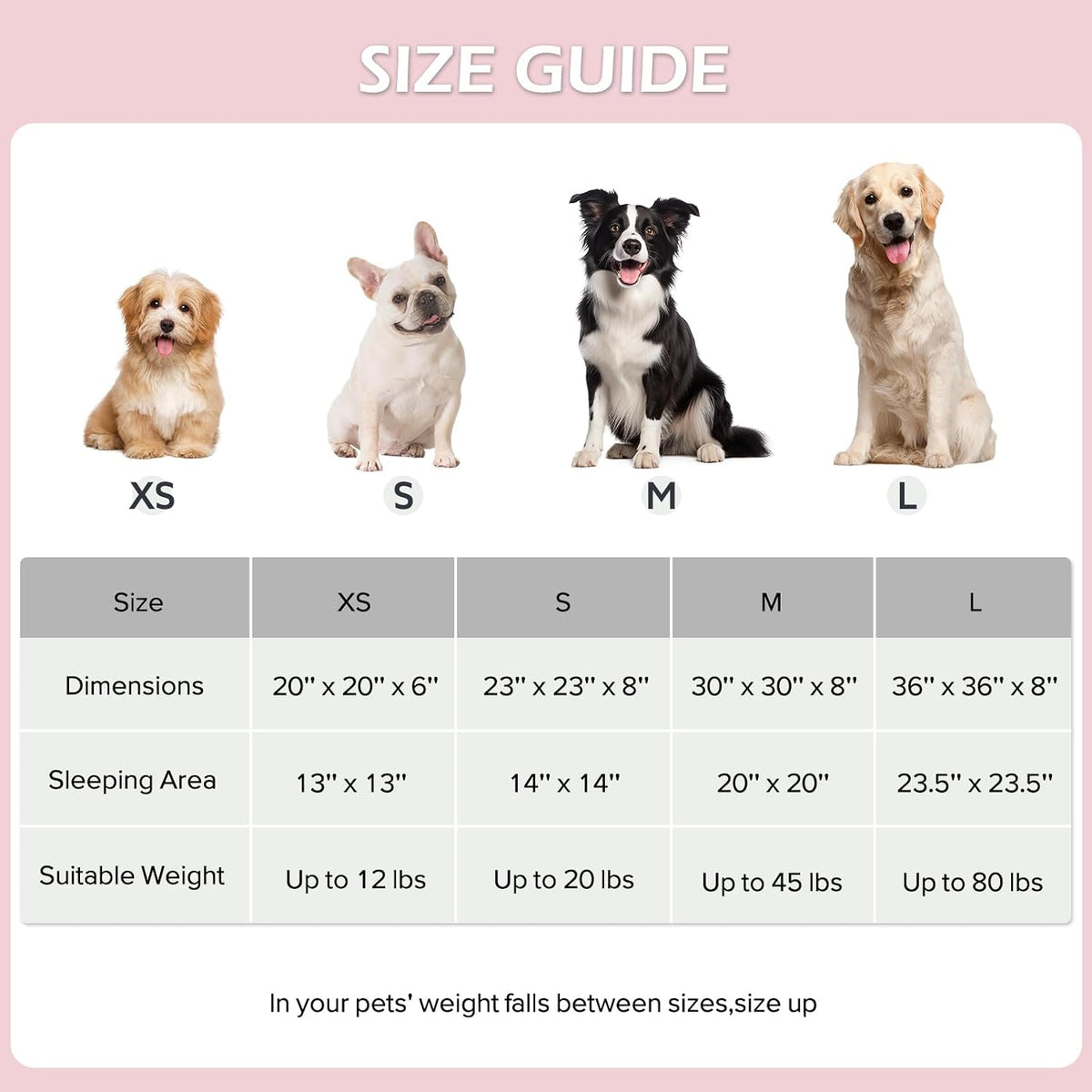 JOEJOY Jacquard Donut Round Small Dog Beds,Pink 23x23x8in, Removable Washable Cover, Cute Pattern, Ultra Soft Fluffy Calming Pet Bed with Thick Supportive Bolster