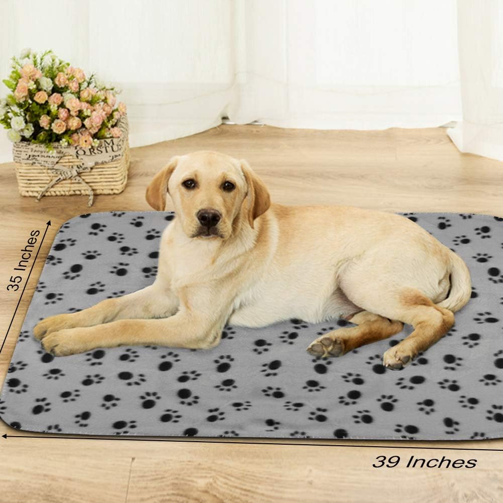 Comsmart Dog Blankets, 6 Pack Fleece Pet Blankets, 39x35 inches, Grey