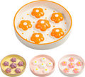 Ceramic Slow Feeder Cat Bowl, 6.3" Whisker Friendly Anti-Vomit, Orange