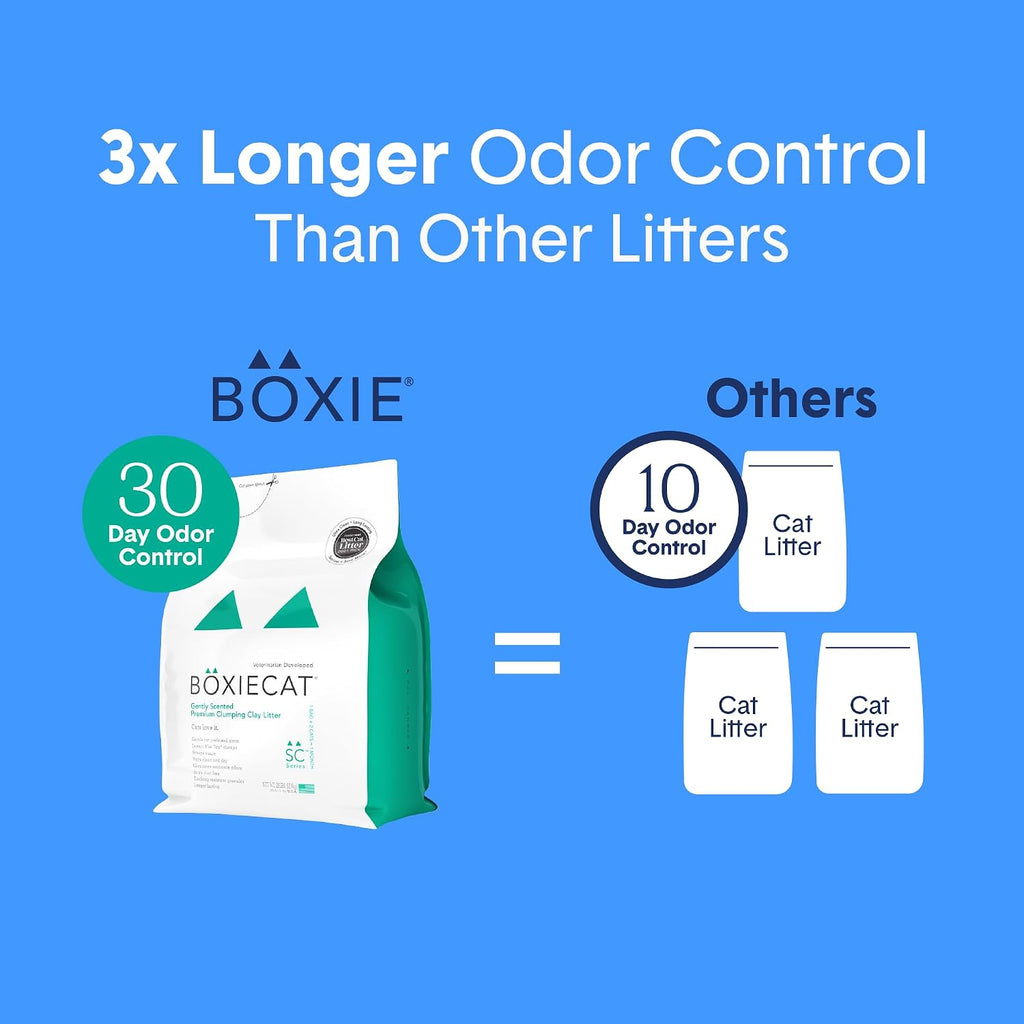 Boxie Premium Scented Clumping Cat Litter 30+ Day Odor Control 40 lb
