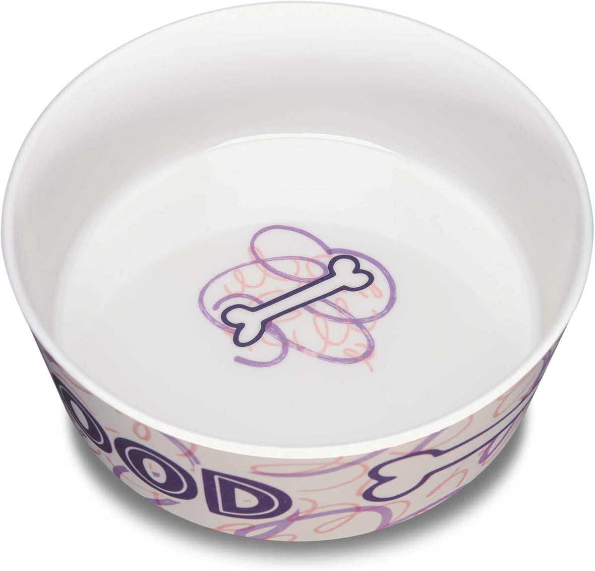 Loving Pets Dolce Moderno Ceramic Look Dog Bowl – Modern Melamine Dog Food Bowl & Dog Water Bowl – Durable, Non-Slip Pet Dish for Small & Medium Dogs – Dishwasher Safe Dog Bowl (Large, 47 oz)